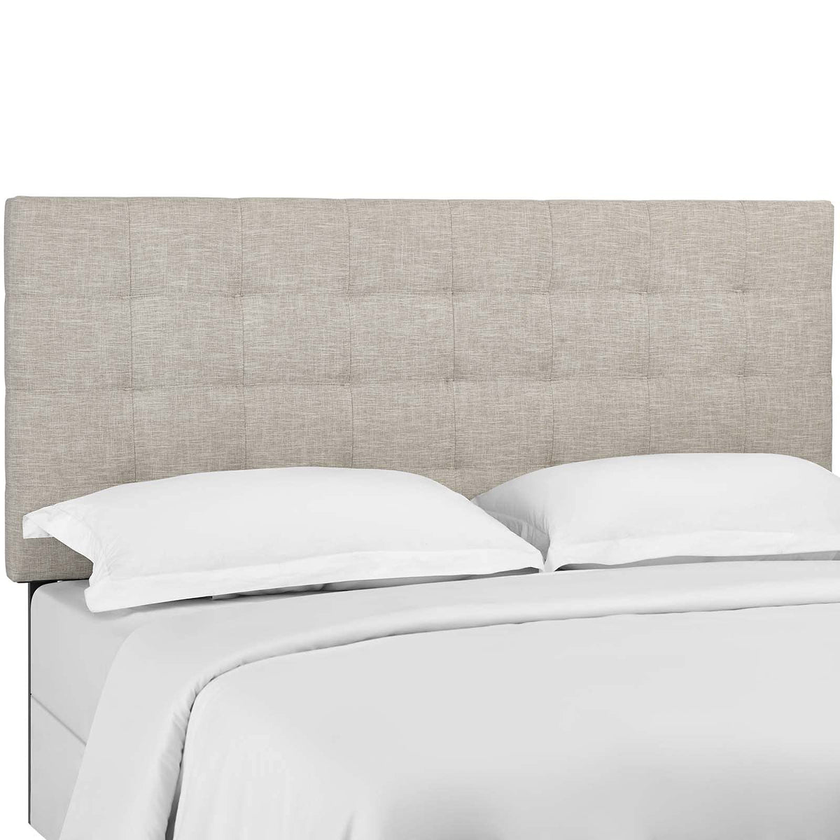 Modway Paisley Upholstered Tufted Linen Fabric King And California King Headboard Size In Beige