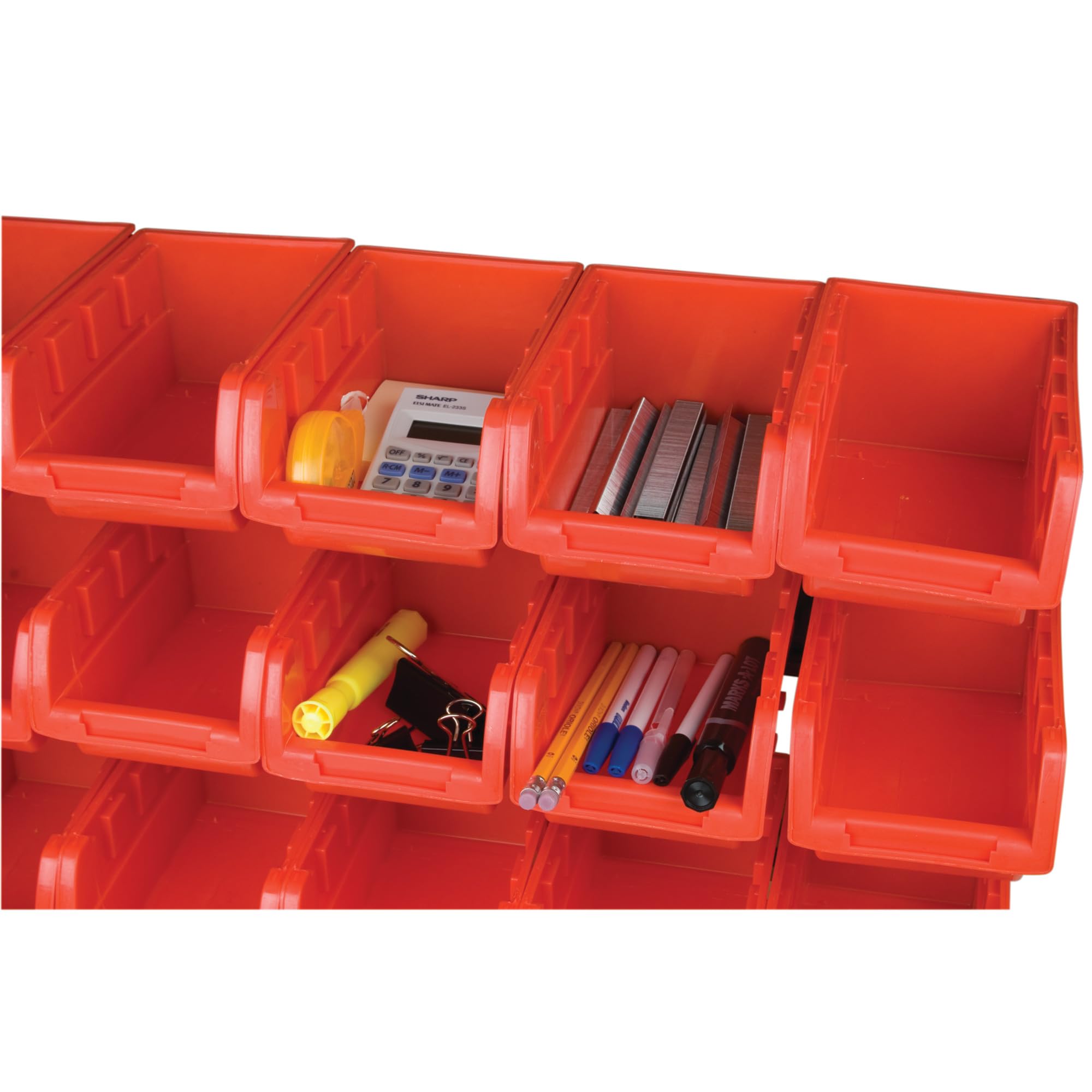 Performance Tool W5186 15-Bin 3-Tier Table Top Storage Organizer Rack.