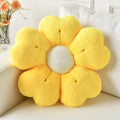 Ddliury Flower Pillow, Flower Shaped Pillow Decorative Throw Pillows For Bed Couch, Cute Daisy Pillow Dorm Decor Floor Seating Cushion (Yellow, 19.6 Inches)