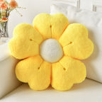 Ddliury Flower Pillow, Flower Shaped Pillow Decorative Throw Pillows For Bed Couch, Cute Daisy Pillow Dorm Decor Floor Seating Cushion (Yellow, 19.6 Inches)