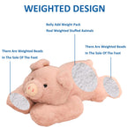 Hronsa Weighted Stuffed Animals, 29.5In 6.2Lbs Weighted Pig Stuffed Animal Toy Cute Pink Pig Plush Pillow For Adults Boys Girls