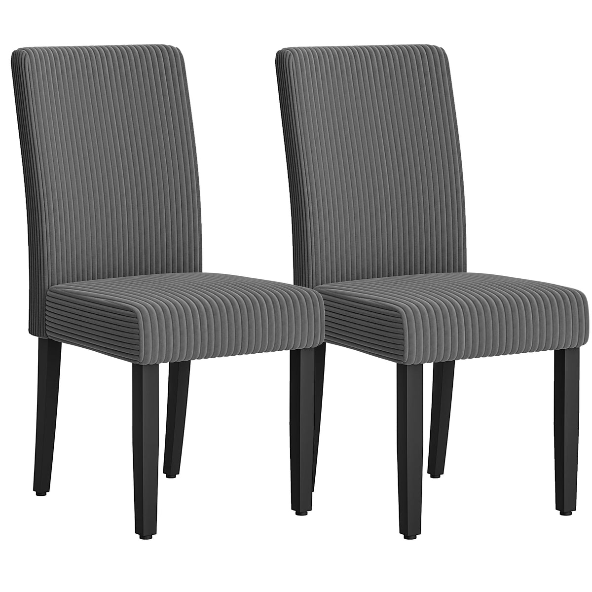 Furmax Ergonomic Dining Chairs Set Of 2, Upholstered Fabric Dinning Room Chairs, Velvet Kitchen Chairs With Adjustable Wood Legs