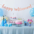Innoru Glitter Happy Retirement Banner - For Farewell Party Bunting - Leaving Theme - Finally Retiring Party Bunting Decoration