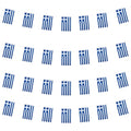 Wxtwk Greece Flags Greek Small Mini Pennant String Banner Flag Festival Decorations(50 Feet 38 Flags)