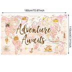 Travel Themed Party Decorations Supplies Adventure Awaits Bon Voyage Backdrop Adventure Map Backdrop For Graduation Birthday Par