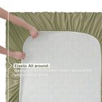 Nestl Twin Sheets Set - 3 Piece Twin Bed Sheets, Double Brushed Twin Sheet Set, Hotel Luxury Bed Sheets Twin Size, Extra Soft Sage Green Sheets, Twin Size Bed Set