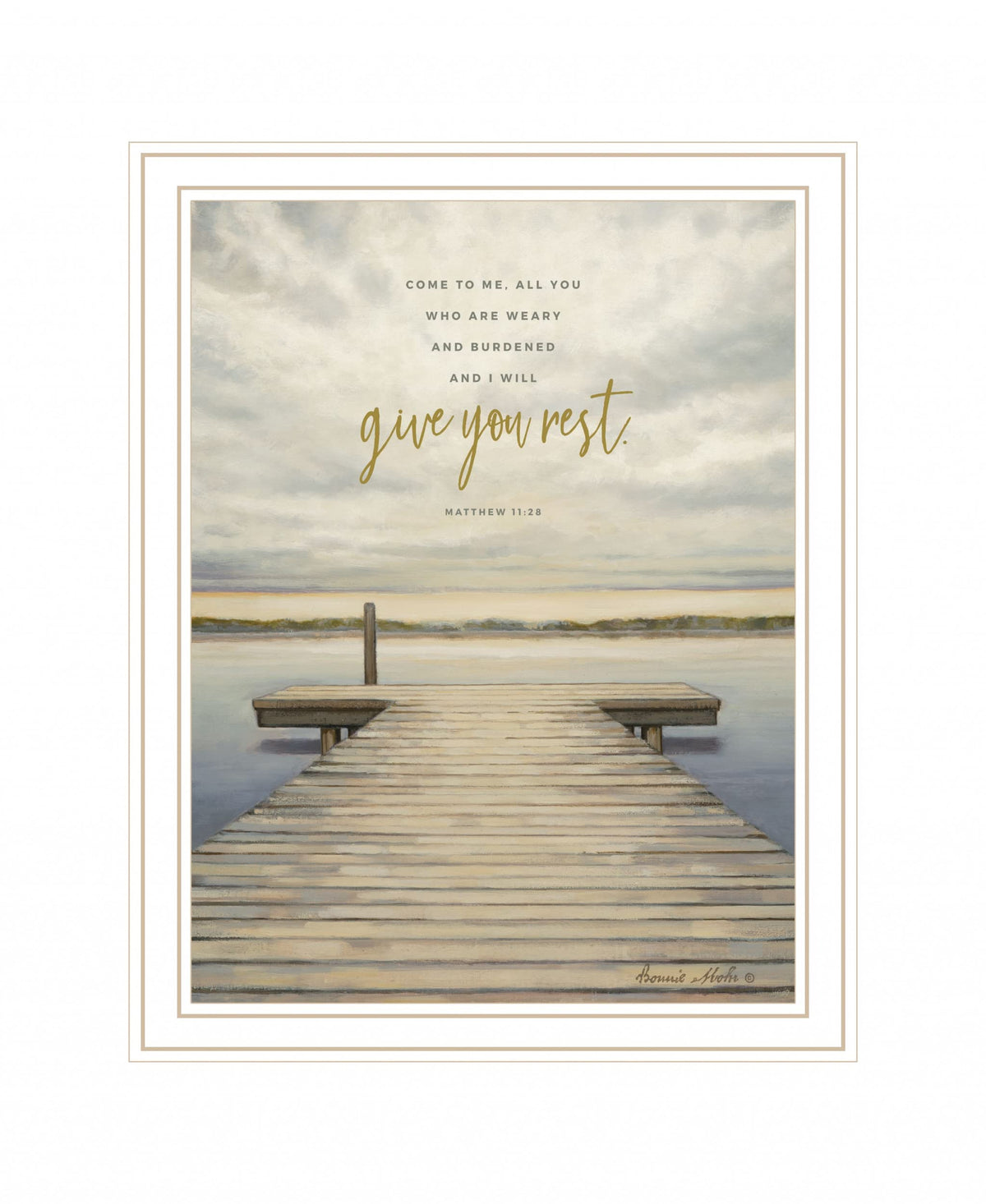 The Dock White Framed Print Wall Art