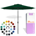 Midtown Umbrellas - The Lean 10 Ft Patio Umbrella with Fade-Resistant Sunbrella Fabric, Auto-Tilt Aluminum Frame and 8 Reinforce