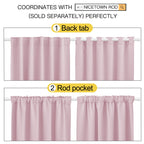 Nicetown Blackout Curtain Panels Window Draperies - (Greyish Blue Color) 52X84 Inch, 2 Pieces, Insulating Room Darkening Blackout Drapes For Bedroom