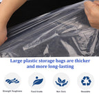 10 Pack Giant Clear Moving Bags Clear Plastic Storage Bags Fot Transport Extra Large Reusable Storage Bag For Big Plush Toys Lug