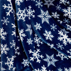 Pavilia Christmas Throw Blanket | Navy Snowflake Christmas Fleece Blanket | Soft, Plush, Warm Winter Cabin Throw, Twin 60X80 (Na