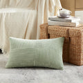 Fancy Homi Sage Green Lumbar Decorative Throw Pillow Covers 12X20 Inch For Living Room Couch Bed, Rustic Farmhouse Boho Home Dec