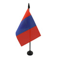 Mongolia Table Flag 4' X 6' - Mongolian Desk Flag 15 X 10 Cm - Black Plastic Stick And Base - Az Flag