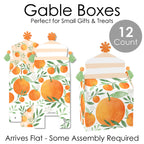 Big Dot Of Happiness Little Clementine - Treat Box Party Favors - Orange Citrus Baby Shower Or Birthday Party Goodie Gable Boxes