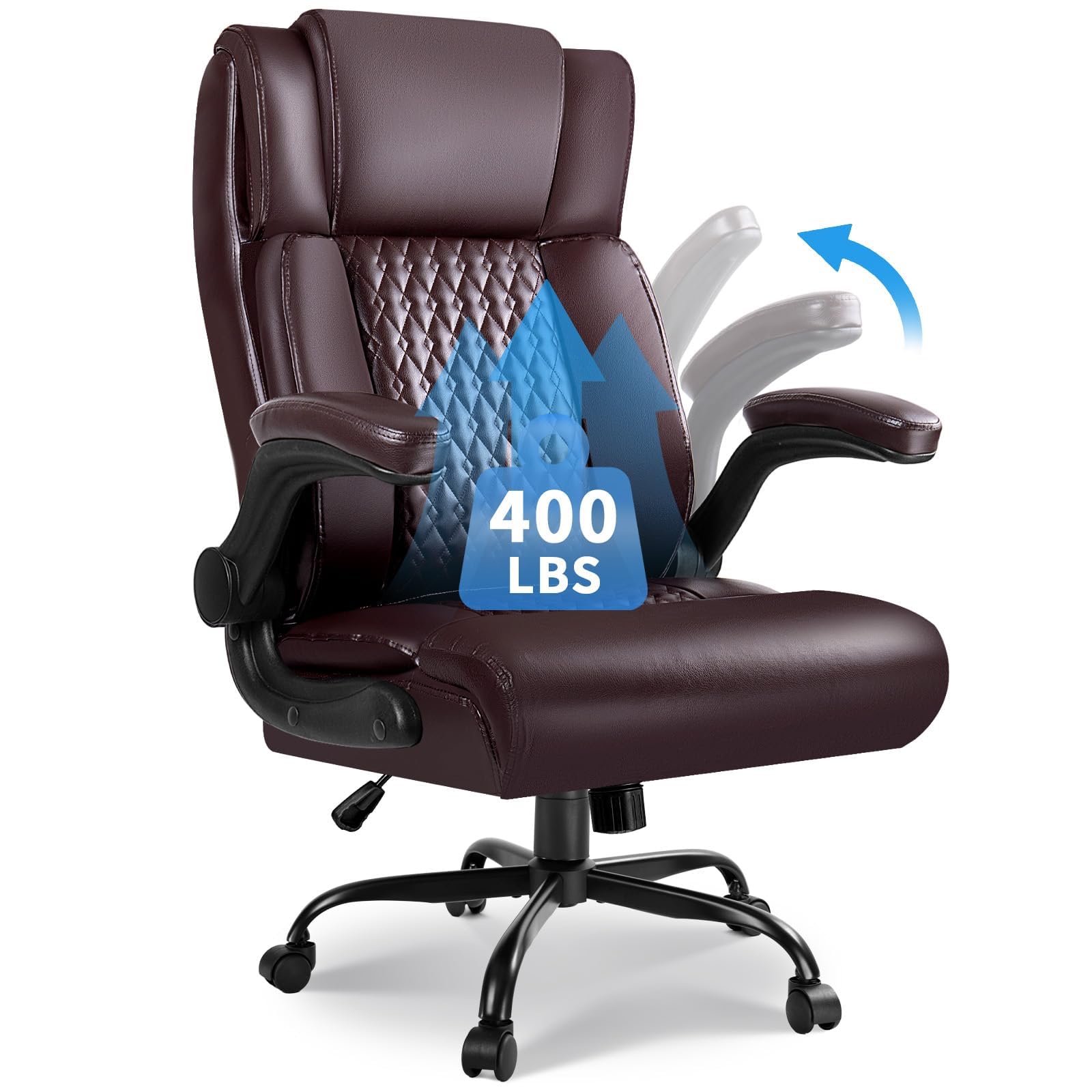 VITESSE Executive Office Chair,Heavy Duty Office Chair with Flip up Armrest,Ergonomic High Back Computer Gaming Chairs Home 400l