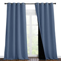 Nicetown Cold Reducing Curtains, 100% Sun Blocking Curtains, Sound Proof Drapes With Black Backing, Full Light Blocking Panels F
