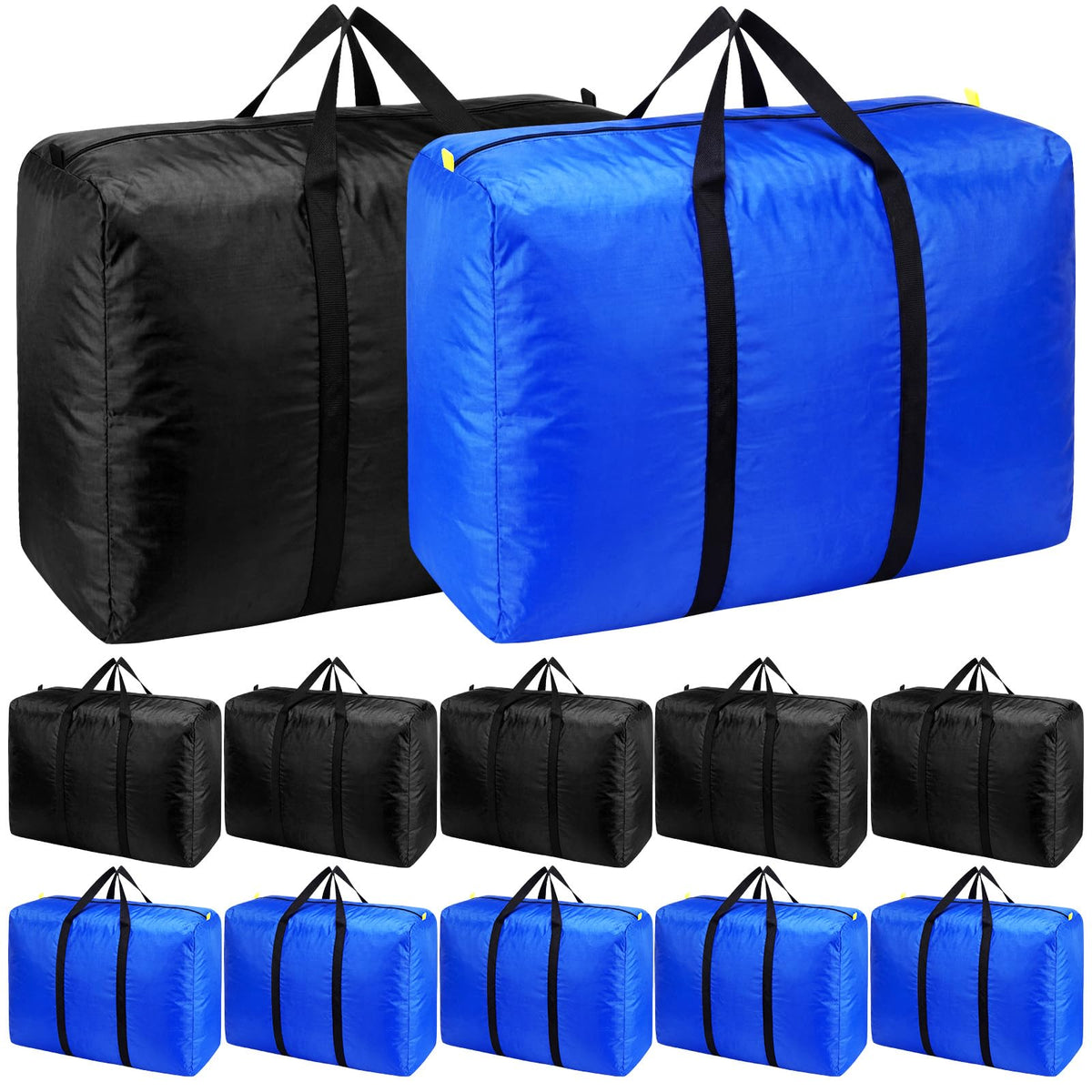 Abbylike 12 Pack 100L Large Capacity Moving Storage Bags Bulk, Black Blue