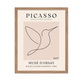 Poster Master Vintage Picasso Poster - Retro One Line Hummingbird Drawing Print - Bird Line Art - Minimal Gift for Him, Her, Ani