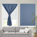 RYB HOME Self Adhesive 100% Blackout Curtains for Kitchen, Portable Temporary Curtains for Bedroom Kids Nursery Home Office RV C