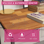 Acme Jurgen Wooden Rectangle Top Writing Desk in Oak and Black