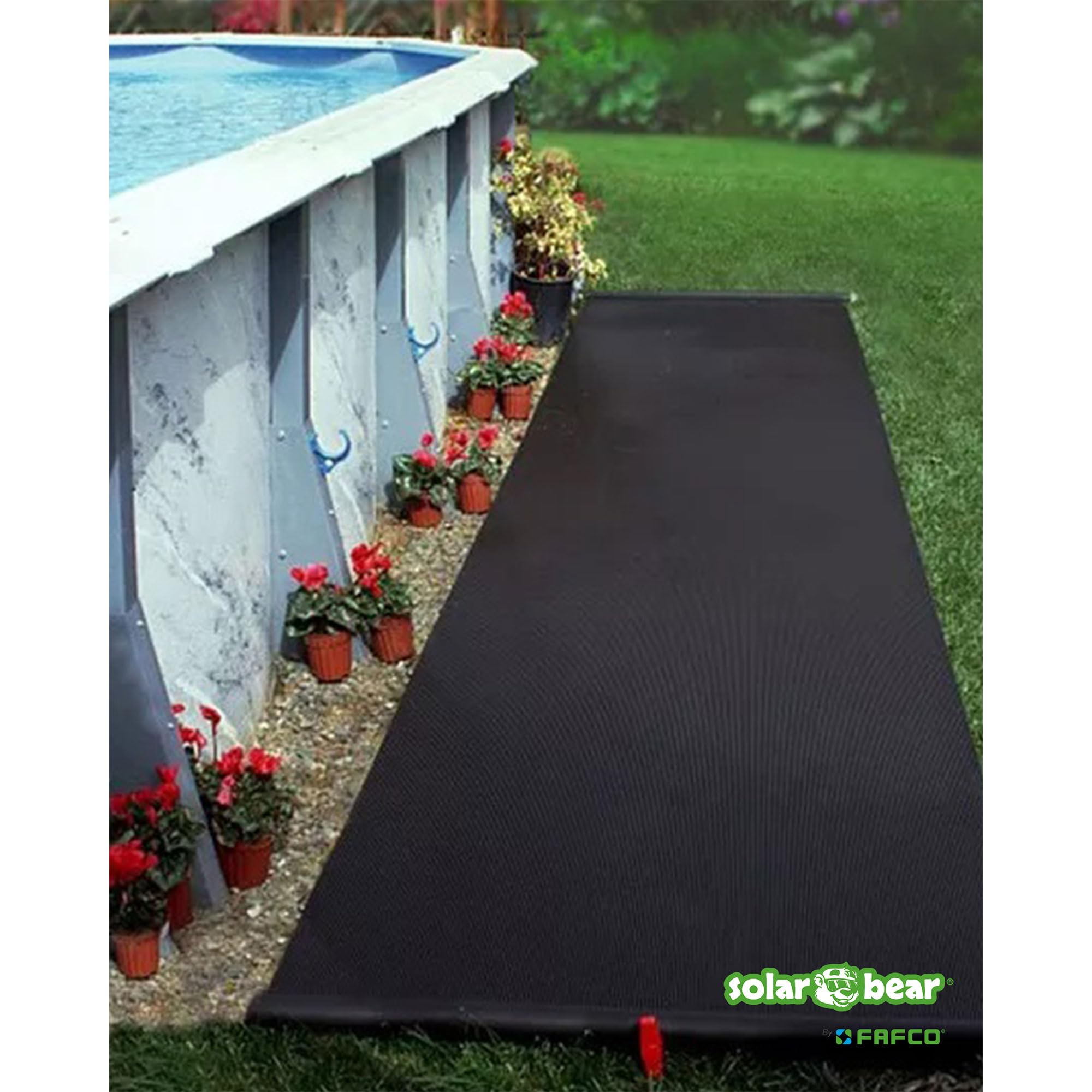 Fafco Papa Bear Solar Pool Heater With Starter Kit And Built-In Manual Control Valve For Above-Ground Swimming Pools, Pumps, And