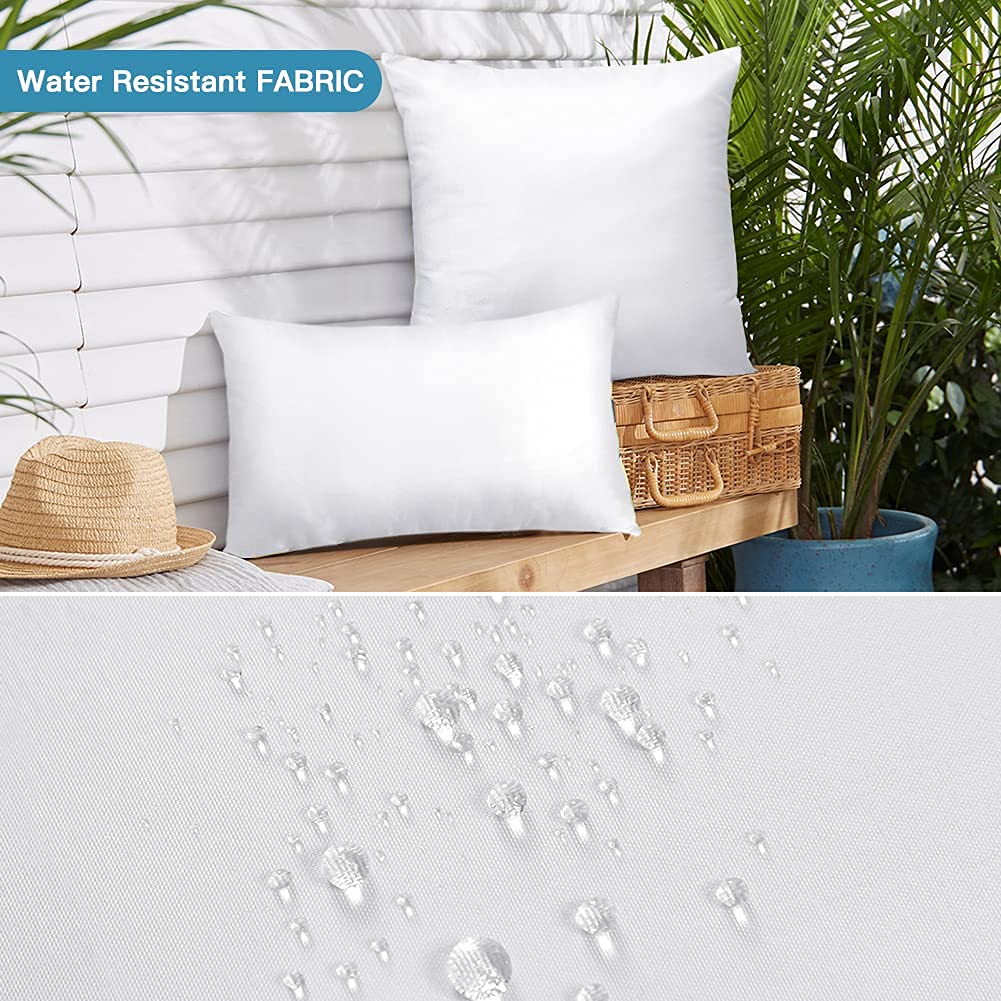 Otostar Pack Of 2 Outdoor Waterproof Pillow Inserts 16 X 16 Inches Premium Water Resistant Decorative Throw Pillow Inserts Squar