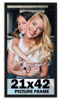 21x42 Frame Black Picture Frame - Complete Modern Photo Frame Includes UV Acrylic Shatter Guard Front, Acid Free Foam Backing Bo