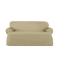 SureFit Heavyweight Cotton Duck One Piece Loveseat Slipcover - Khaki