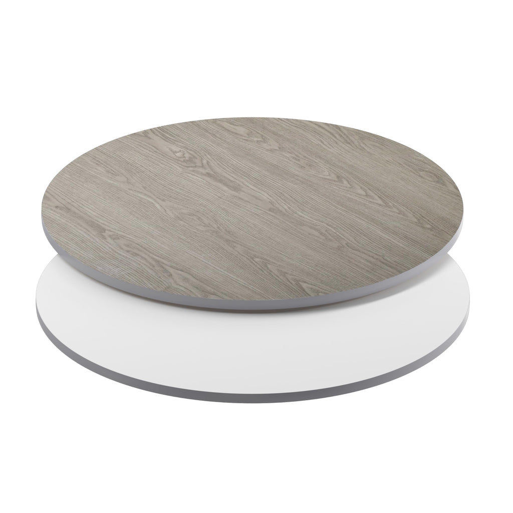 Flash Furniture Glenbrook 42' Round Table Top With White Or Gray Reversible Laminate Top (Pack Of 1)