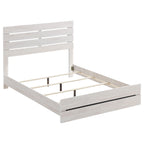 Coaster Home Furnishings Brantford Farmhouse 4-Piece Bedroom Set Eastern King Size Panel Bed Frame 52-inch Headboard Coastal White 207051KE-S4