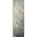 Nourison Passion Charcoal/Ivory 110 x 6 Area-Rug, Modern, Abstract, Easy-Cleaning, Non Shedding, Bed Room, Living Room, Dini