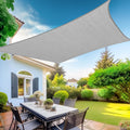 Kanagawa Sun Shade Sail 20'X20' Grey Rectangle Uv Block Canopy Awning Shelter Fabric Cloth Screen For Outdoor Patio Garden Backy