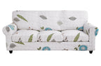 Searchi Stretch Sofa Cover Printed Couch Cover, Floral Pattern 4 Pieces Sofa Slipcover With 3 Separate Cushion Cover, Washable Furniture Protector For Living Room(Sofa, Autumn Leaves)