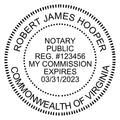 Virginia Round Notary Stamp | Official State Notary Stamp | Official Seals | Meets State Specifications (Virginia, Round Stamp)
