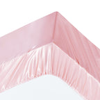 Ersmak 7 Pieces Satin Sheets Set King Size, Luxury Silky Blush Pink Satin Bed Sheets Set With 1 Deep Pocket Fitted Sheet, 1 Soft
