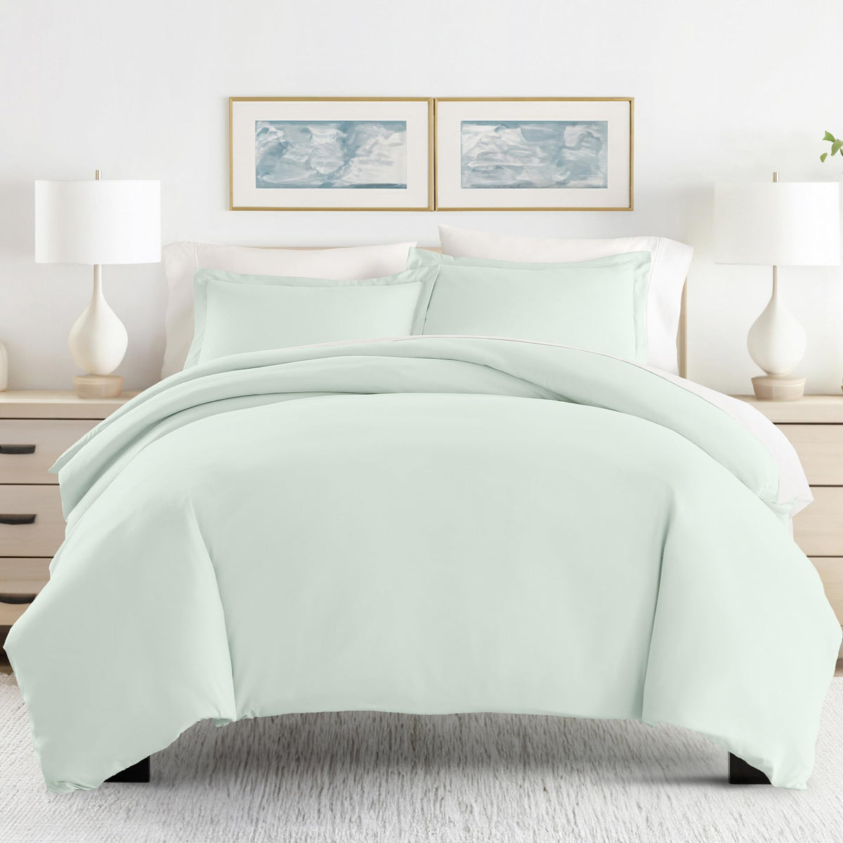 Linen Market Premium Ultra Soft 3 Piece Duvet Cover Set Twin/Twin Extra Long Mint