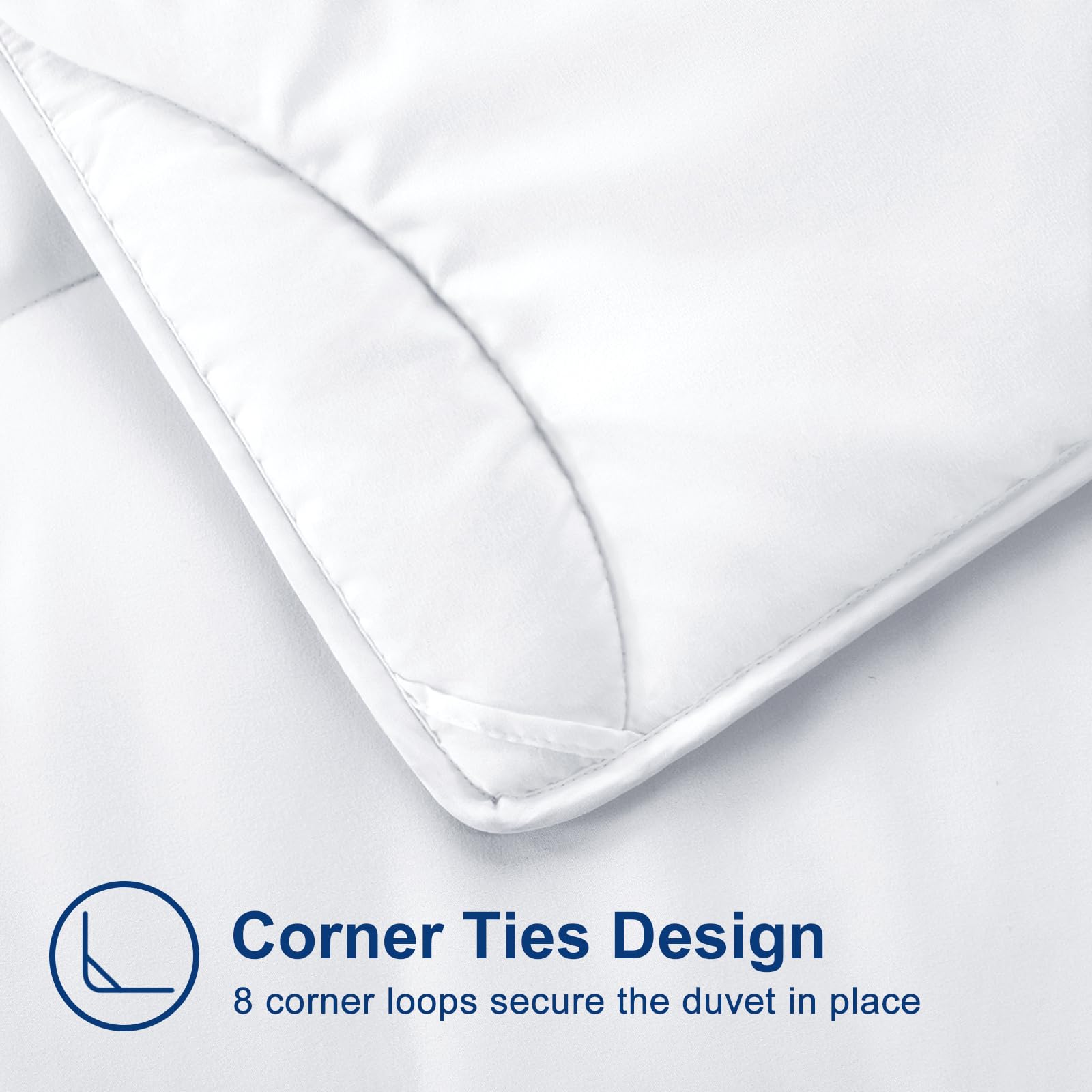 Meelus Lightweight Comforter Cooling Duvet Insert White, All Season Breathable Twin Size Duvet, Soft Microfiber Summer Cool Down