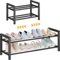 Expandable Metal Shoe Rack for Closet & Entryway, Shoe Storage Organizer