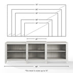 Crosley Furniture Ronin Low Profile Tv Stand For 75+ Inch Tvs, Entertainment Center With Storage Shelves, Whitewash