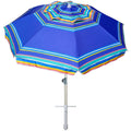 Ammsun 7Ft Heavy Duty High Wind Beach Umbrella Parasols With Sand Anchor & Tilt Sun Shelter, Uv 50+ Protection Outdoor Sunshade