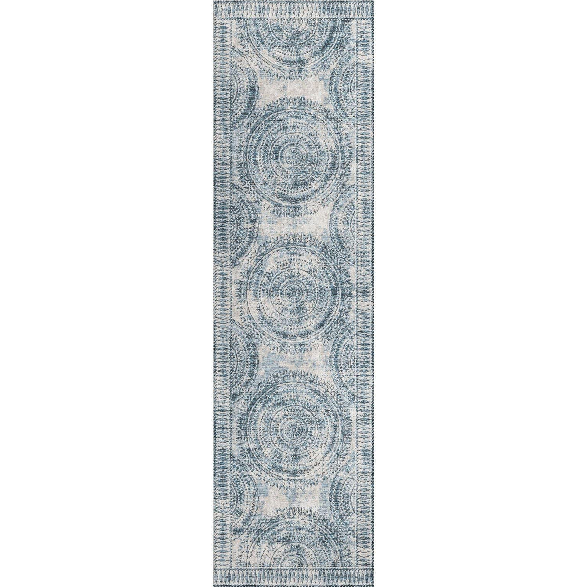 Sedona Sn7 Blue Transitional Rug Runner 2' 3&quot; X 7 ' 6&quot;