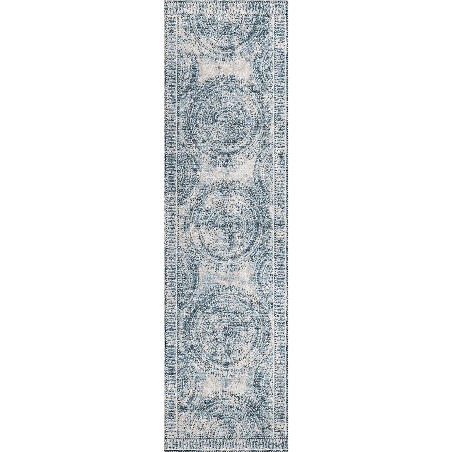 Sedona Sn7 Blue Transitional Rug Runner 2' 3" X 12'