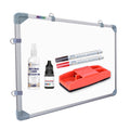 Eduway 2X1.5 Ft. Whiteboard Combo Kit | 2 Marker, 1 Duster, 1 Marker Ink, 1 Cleaner Spray | Double-Sided Whiteboard & Chalkboard