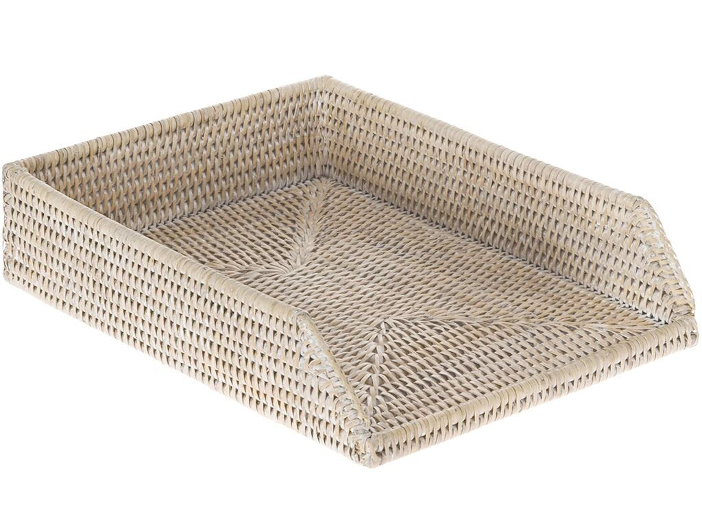 Kouboo 1060088 La Jolla Stackable Letter Tray, White Wash