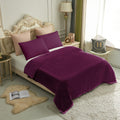 Jyk Fleece Plush Bed Blanket Queen Size 79' X 91' - Premium Silky Flannel Fleece Blanket 3.5 Lb, Lightweight And Fluffy Cozy P