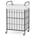90L Laundry Hamper with Wheels, Laundry Basket with Handle and Liner Bag