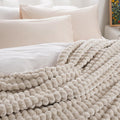 Phf 3D Clipped Fleece Blanket King Size For Bed-380Gsm Super Soft Warm Blanket For Fall And Winter, No Pilling, No Shedding, Lig