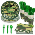 BLUE PANDA 144-Piece Camo Party Decorations for Army-Themed Birthday, Baby Shower, Welcome Home Party, Serves 24, Includes Camou