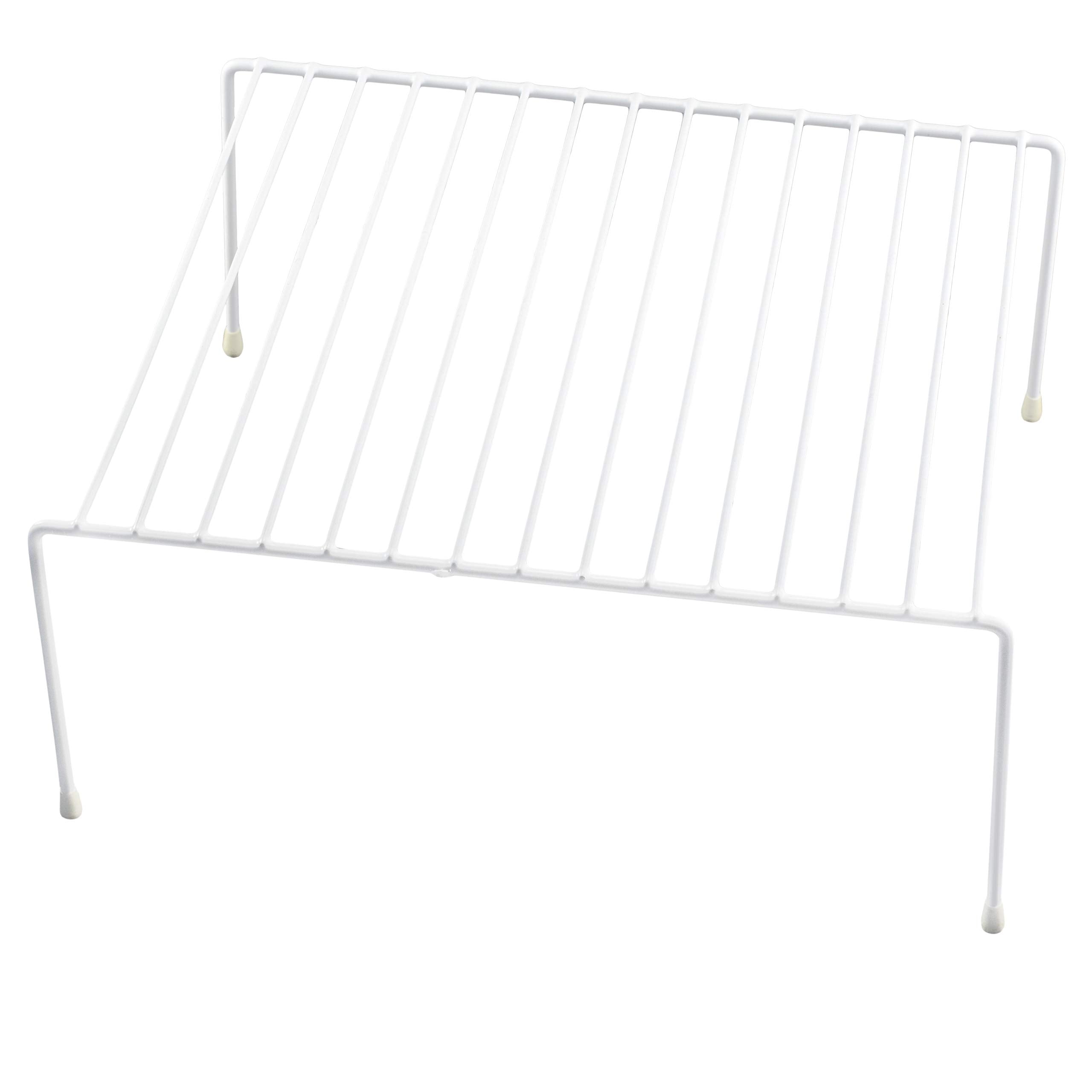 YBM HOME White Wire Cabinet Helper Shelf Organizer and Storage Rack Helper for Kitchen, Expandable Kitchen Counter and Cabinet S