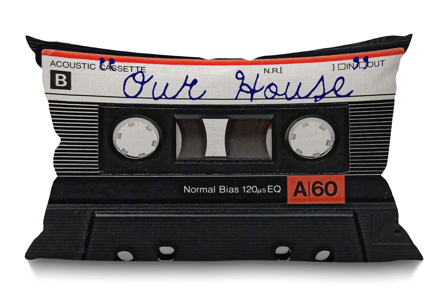 Smooffly Our House Cassette Lumbar Pillow Cover 12X20 Inch Oblong Cotton Linen Decorative Throw Pillow Cover Cushion Case For So